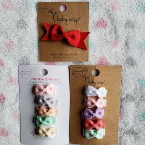 11 Baby bows w/snap clips